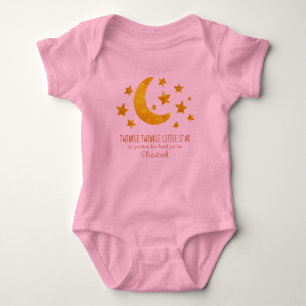 Little Star Name Moon & Star Waterverf Whimsical Romper