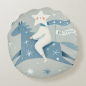 Little Star Nursery Baby Rond Kussen (Achterkant)