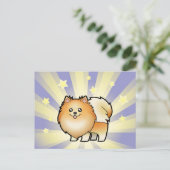 Little Star Pomeranian Briefkaart (Staand voorkant)