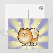 Little Star Pomeranian Briefkaart (Voorkant / Achterkant)