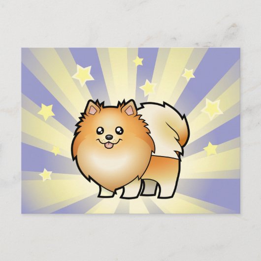 Little Star Pomeranian Briefkaart (Voorkant)