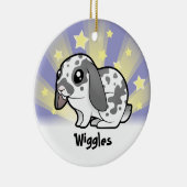 Little Star Rabbit (floppy ear glans) Keramisch Ornament (Rechts)