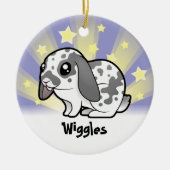 Little Star Rabbit (floppy ear glans) Keramisch Ornament (Voorkant)