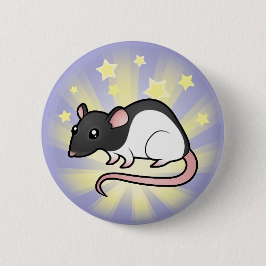Little Star Rat Ronde Button 5,7 Cm (Voorkant)