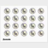 Little Star Schnauzer Ronde Sticker (Vel)