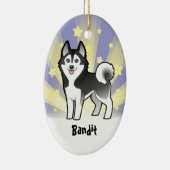 Little Star Siberian Husky/Alaskan Malamute Keramisch Ornament (Rechts)
