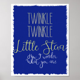 Little Star Silver en Clouds Poster
