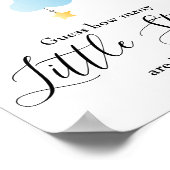 Little Stars Blue Baby Shower Game Sign Poster (Hoek)