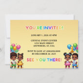 Little Stars Eerste Verjaardag Bash Kaart (Achterkant)