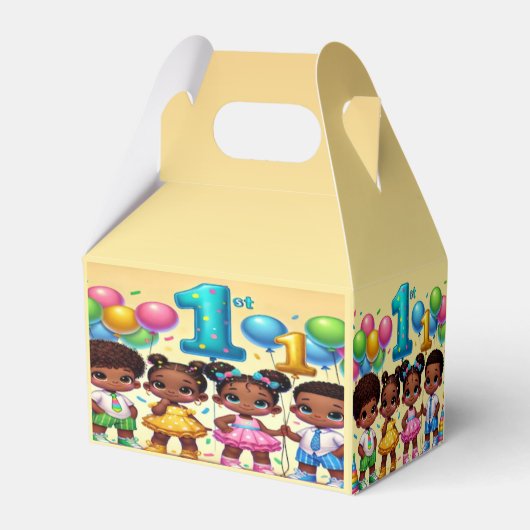 Little Stars First Birthday Bash Bedankdoosjes (Achterkant)