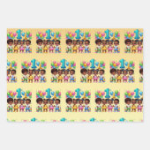 Little Stars First Birthday Bash Inpakpapier Vel (Voorkant 3)