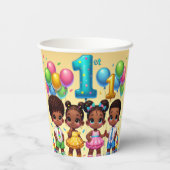 Little Stars First Birthday Bash Papieren Bekers (Achterkant)