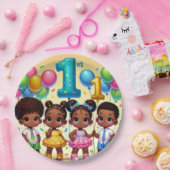 Little Stars First Birthday Bash Papieren Bordje (Feest)