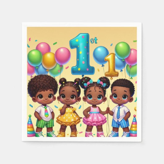 Little Stars First Birthday Bash Servet (Voorkant)