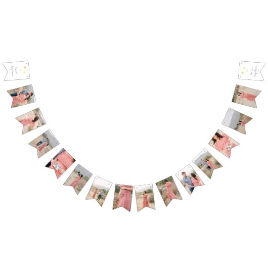 Little Stars gepersonaliseerde Baby shower foto ba Vlaggetjes (Alle)