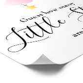 Little Stars Pink Baby Shower Game Sign Poster (Hoek)