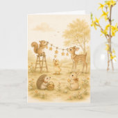 Little Stars Vriendschaps Groet Kaart (Gele Bloem)
