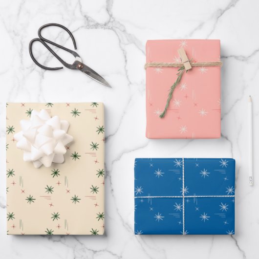 Little stars wrapping paper set of 3 (Voorkant)
