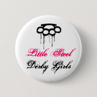 Little Steel Derby Girls - Brass Knucks Ronde Button 5,7 Cm
