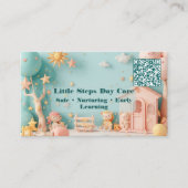 Little Steps Day Care Kleine Zakelijke QR-code Visitekaartje (Voorkant)
