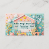 Little Steps Day Care Kleine Zakelijke QR-code Visitekaartje (Voorkant)