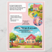 Little Steps Daycare Company Logo Modern Custom Flyer (Voorkant)