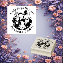 Little Steps Daycare Preschool And Toddlers Custom Rubberstempel