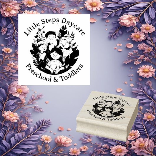 Little Steps Daycare Preschool And Toddlers Custom Rubberstempel