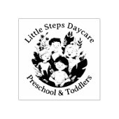 Little Steps Daycare Preschool And Toddlers Custom Rubberstempel (Afrduk)