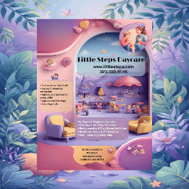 Little Steps Daycare Preschool Logo Small Business Flyer