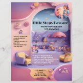 Little Steps Daycare Preschool Logo Small Business Flyer (Voorkant)