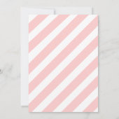 Little Stinker Pink Stripes Skunk Eerste Verjaarda Kaart (Achterkant)