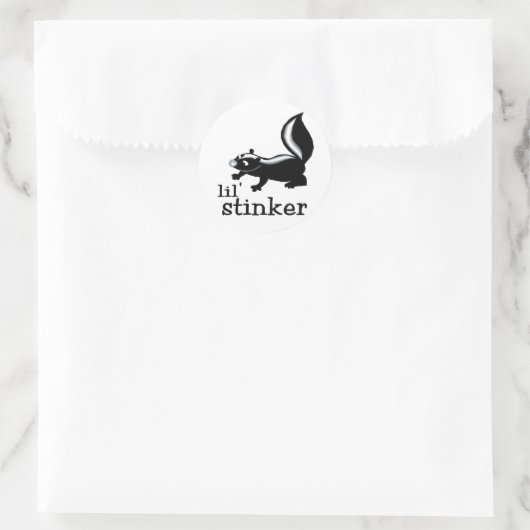 Little Stinker Ronde Sticker (Tas)