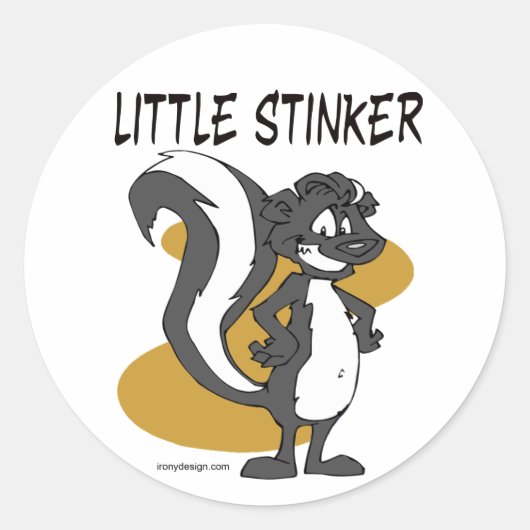 Little Stinker Ronde Sticker (Voorkant)