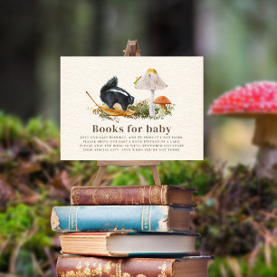 Little Stinker Skunk Baby shower Book Request Informatiekaartje