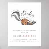Little Stinker Woodland Animal Welcome Sign Poster (Voorkant)