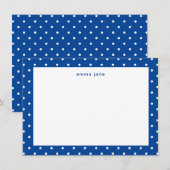 Little Stippen Navy Blue, op maat gemaakt Notitiekaartje (Voorkant / Achterkant)