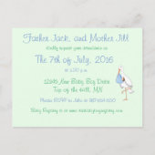 "Little Stork" Het is een jongen! Aankondigingskaart (Achterkant)