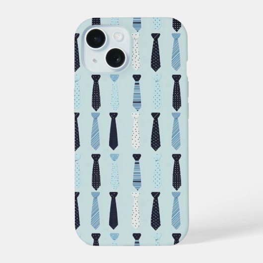 Little Stropdassen Schattige Pattern iPhone 15 Case (Achterkant)