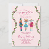 Little Sugar Plum Notenkraker Verjaardagsfeestje Kaart (Voorkant)