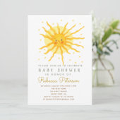 Little Sun Baby shower Invitation Kaart (Staand voorkant)