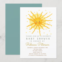 Little Sun Baby shower Invitation