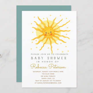 Little Sun Baby shower Invitation Kaart