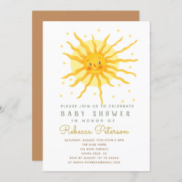 Little Sun Baby shower Invitation Kaart