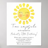 Little Sun Tijdscapsule 1e verjaardag Poster (Voorkant)