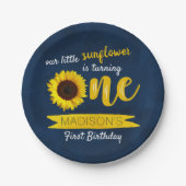Little Sunflower 1st Birthday Paper Bord (Voorkant)