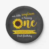 Little Sunflower 1st Birthday Paper Bord (Voorkant)