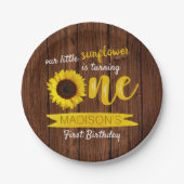Little Sunflower 1st Birthday Paper Bord (Voorkant)