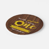 Little Sunflower 1st Birthday Paper Bord (Gekanteld)