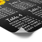 Little Sunflower 1st Birthday Seating Chart Poster (Hoek)